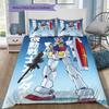 Cool Gundam Pattern Bedding Set 3Pcs Printed Duvet Cover Set Boys Bedroom Bed Set No Sheet No Comforter Core