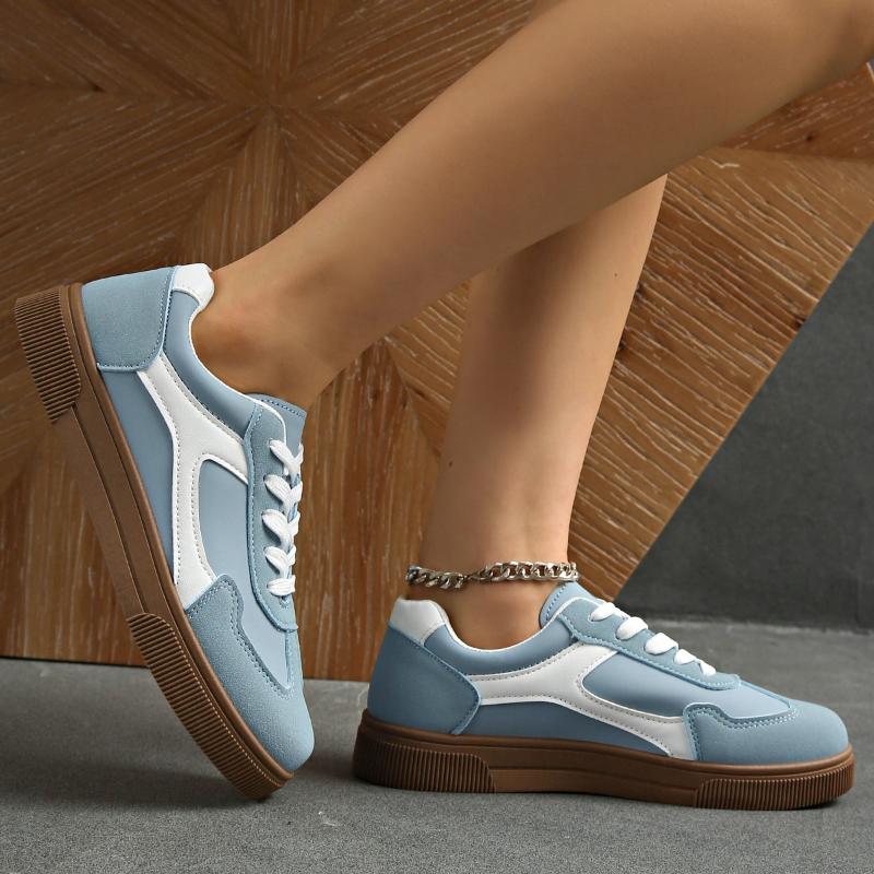 2026 New Women's Flat Sneakers Spring and Autumn Fashion Color Matching Design Comfortable and Casual Low-help Training Shoes