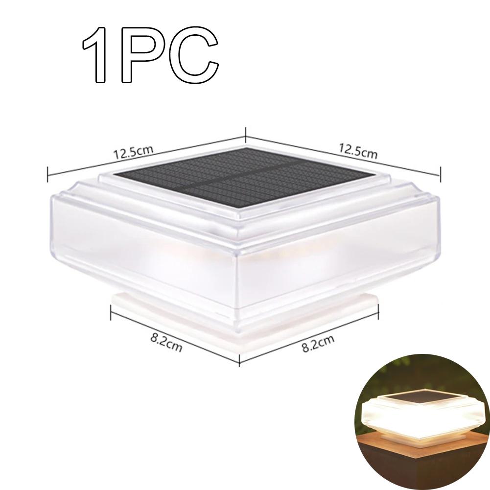 

Солнечный столб, прозрачный абажур, водонепроницаемый солнечный настил, ограждение, теплый свет, уличный квадратный фонарь для сада, патио