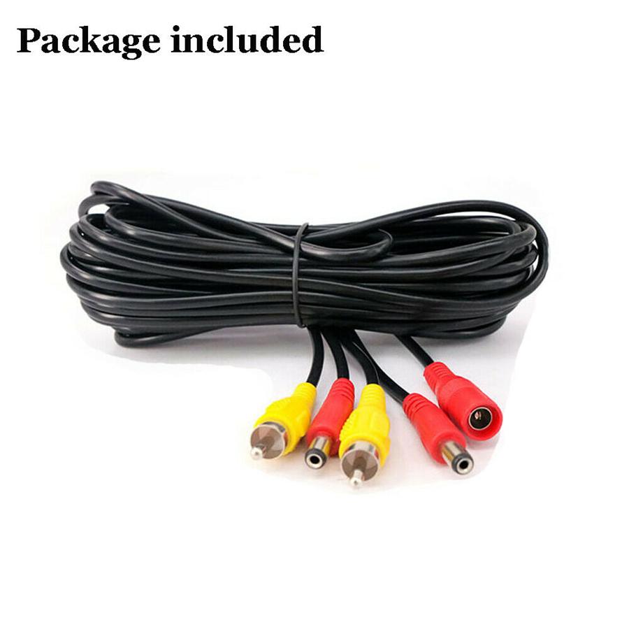 7M Camera W/ Detection Wire Car RCA Video Extension Cable for Auto Backup CAM