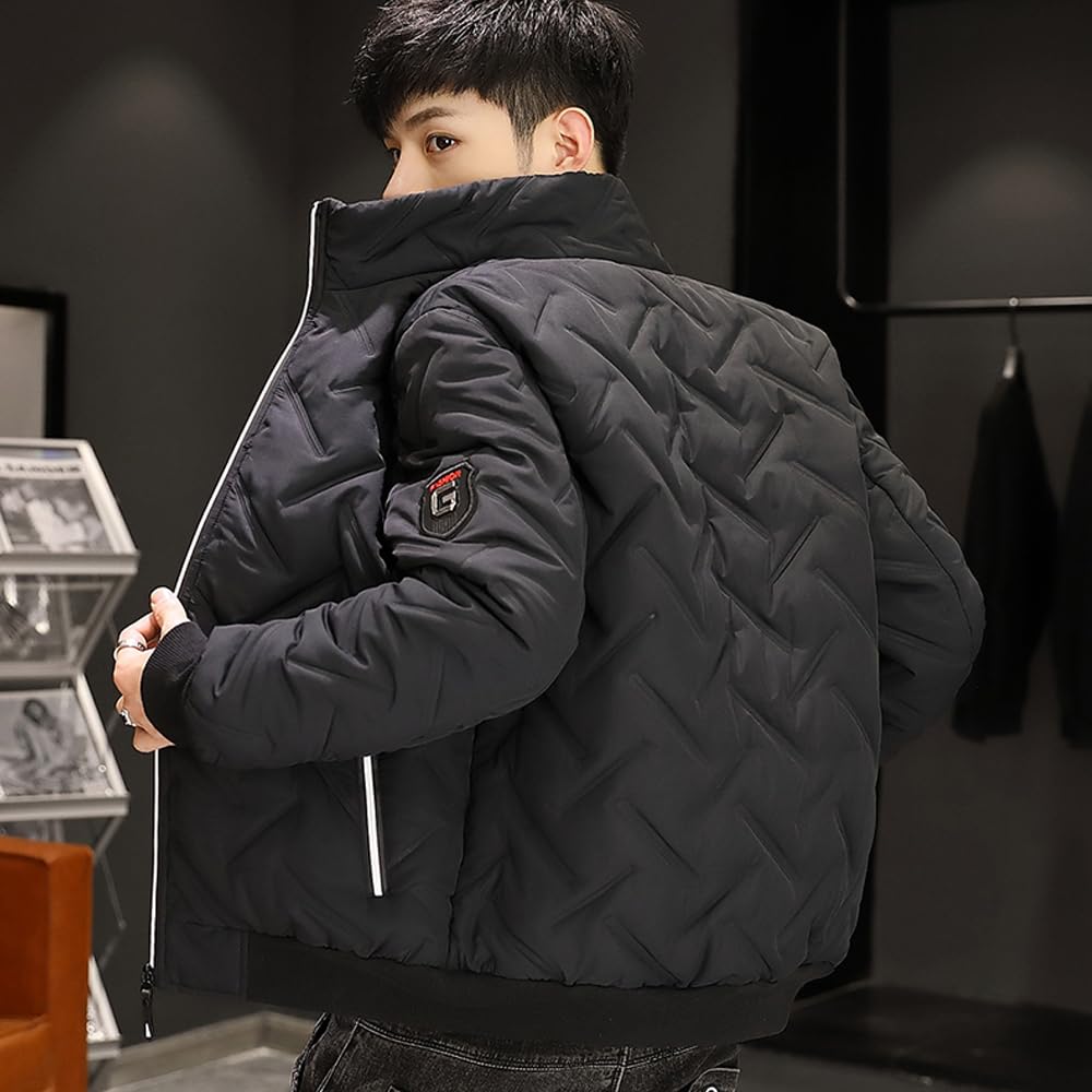 Aaronlive Winter Padded Plus Long Sleeve Loose Size L Men's Coat, Outerwear, Size, Jacket, Thick, Windproof, Cold-Resistant, Warm, Fit, Casual, Men's