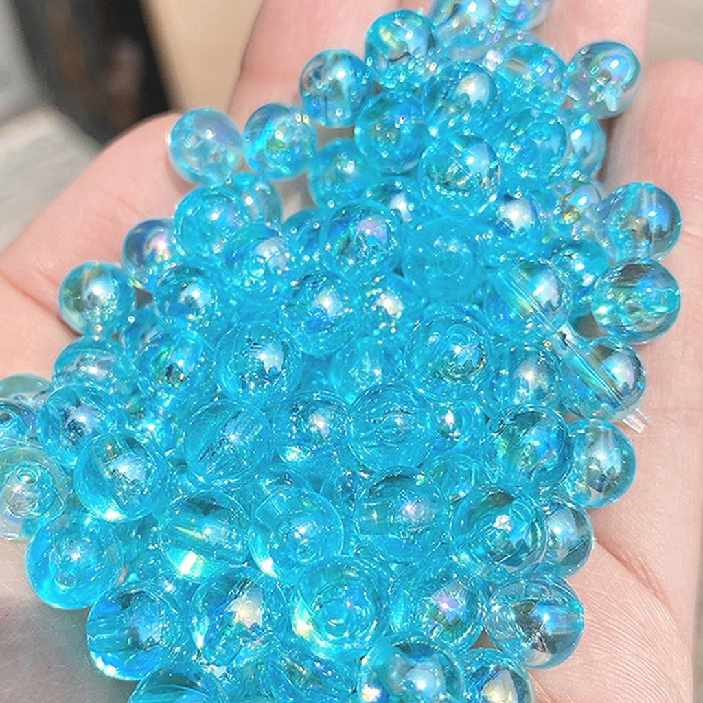 100 pièces accessoire de bijoux 6MM-10MM Bracelet département entretoise perles perles acryliques forme ronde mode fabrication de bijoux à bricoler soi-même