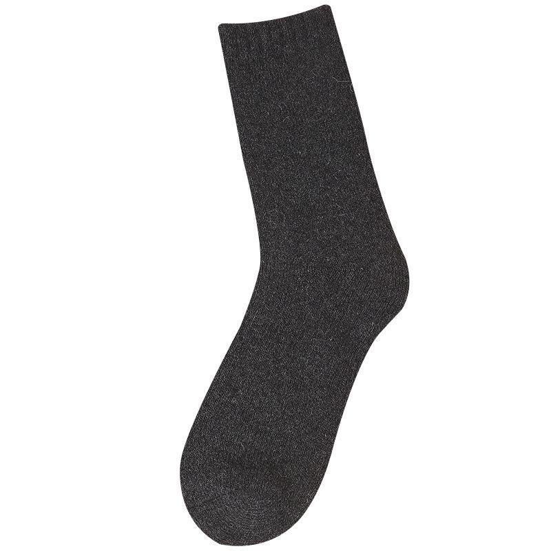 Unisex Thick Wool Mid-Tube Socks - Warm Terry, Long Towel Style for Winter, Ideal for Middle-Aged & Elderly.