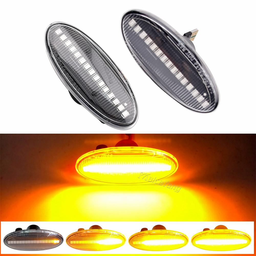 E11 Car Dynamic LED Light Turn Signal Side Marker Lights For Nissan Qashqai J10 X-trail T31 Cube Juke Leaf Micra Micra K13