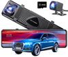Dashcam with Front and Rear Cameras 4K 64GB Card IMX589 Large Full Wide Reversible Rear Parking Night Loop Night LED Traffic Light Mirror-type [2026