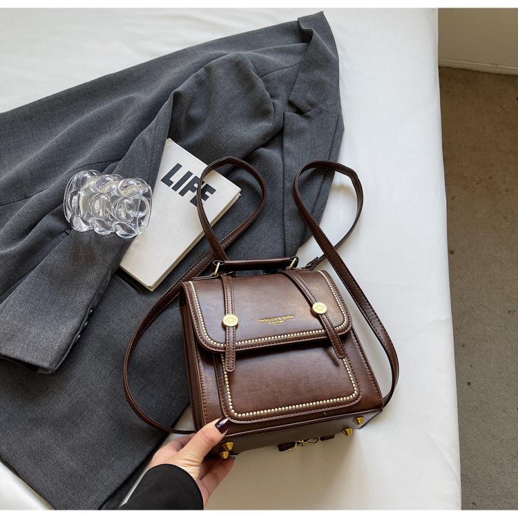 Design sense niche bag women's casual backpack handbag retro going out backpack