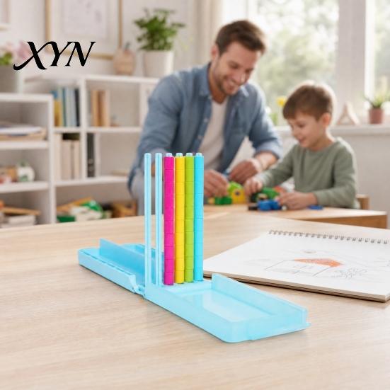 Jeu de tri et d'empilement 1/2 ensembles, Jeu de puzzle d'empilement d'anneaux arc-en-ciel pour le développement de la pensée logique Enfants Adultes, Jeu de plateau Défi Soirée en famille,