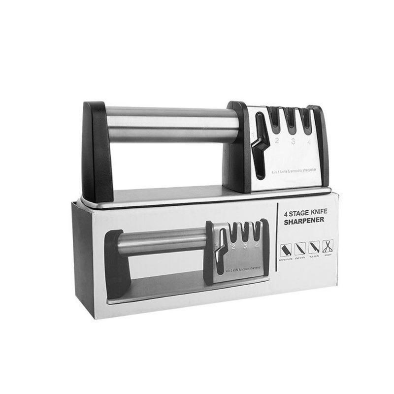 1PC Knife Sharpening Artifact, Household Fast Manual Kitchen Vegetable Sharpening Scissors Multi-functional Sharpening Stone