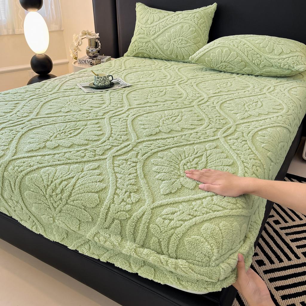 High-quality Cotton Mattress Cover Thick Skin-friendly Bed Sheet Pillowcase Set Taffeta Bedspread Jacquard Mattress Protector