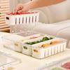 Large Capacity Divided Dinner Plate Plastic Food Preservation Store Box Snack Fruit Tray  for Home