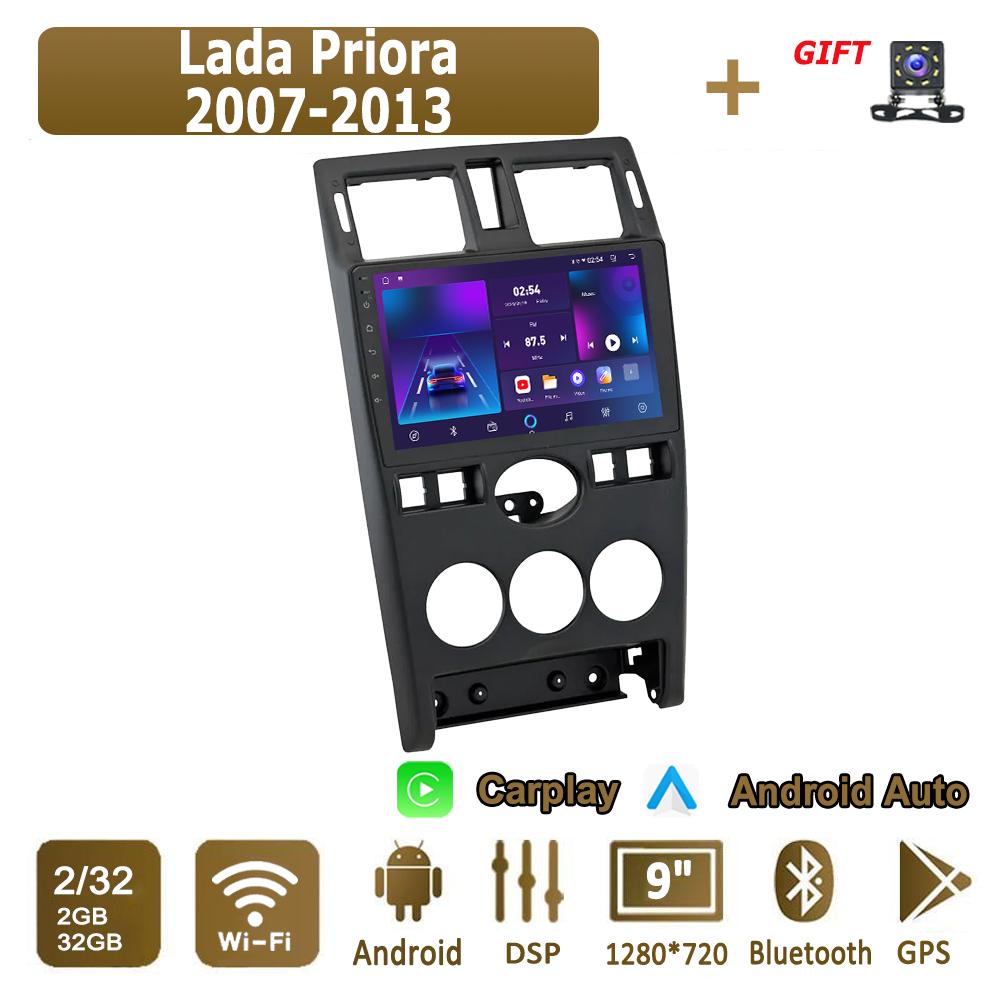 Android Carplay Autoradio Für Lada Priora 2007-2013 Multimedia Player Head Unit Stereo GPS Navigation BT WIFI 4+64GB