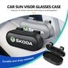 Für Skoda Auto Brillenbox Sonnenblende Brillenhalter Stoßfeste Brillen Aufbewahrungstasche octavia a5 a4 mk1 2 fabia superb rapid xknp33