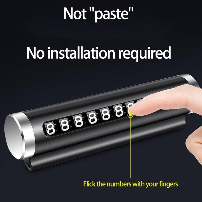 Fade Resistant Aluminum Car Parking Number Plate Roller Adjustment System Adhesive Mounting for Road Safety Compliance