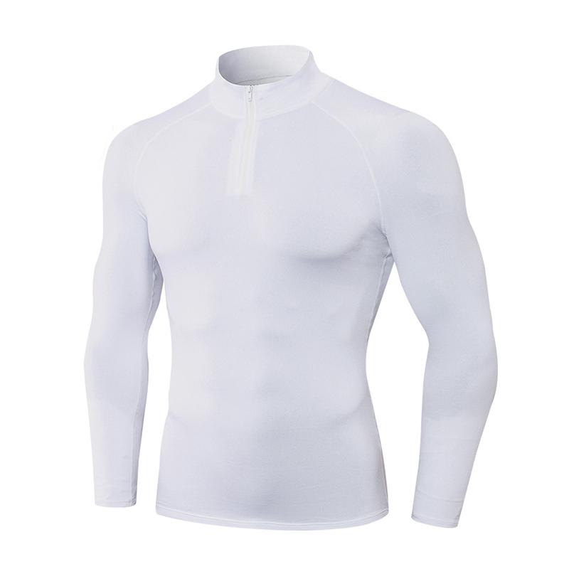 Muscleguys Compression Tights Quick Dry Polo Shirts Mens Fitness Long Sleeve Polos Running Training Jogging Tops Gym Bodybuilding Rashgard