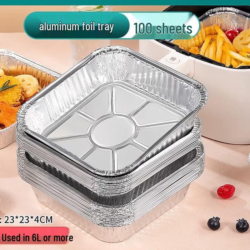 Wutuo Thickened Square Air Fryer Aluminum Foil Liners