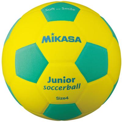 MIKASA Juniorská fotbalová velikost Úsměv Fotbal základní škola Lepená Doporučený vnitřní tlak Míč, 4, (pro studenty), Cca. 180g, Žlutá/Zelená,