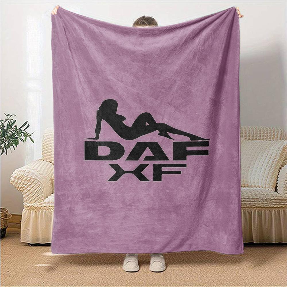 1pc DAF XF Soft Flannel All Season Throw for Home, Office, Outdoor UseDurable Comfort Soft Warm Throw for Home