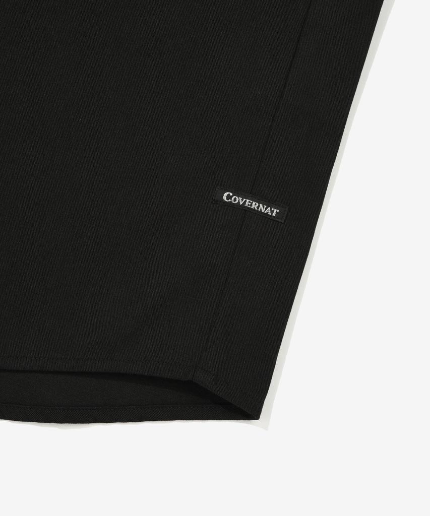 COVERNAT Arch Logo Baseball Half Shirt Black