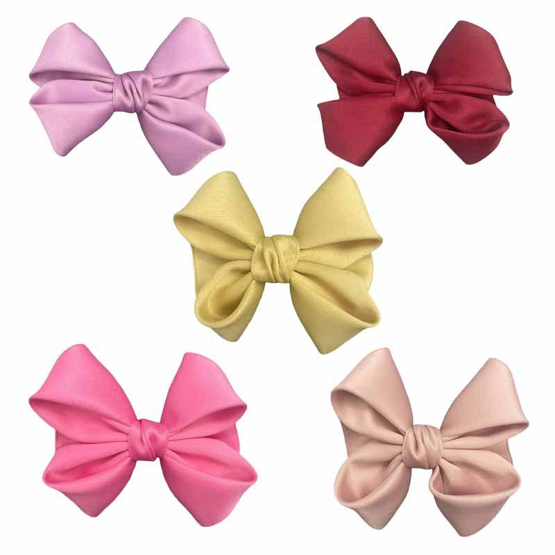 European Fabric Bow Hair Clip for Children - School Style Princess Headwear Accessory