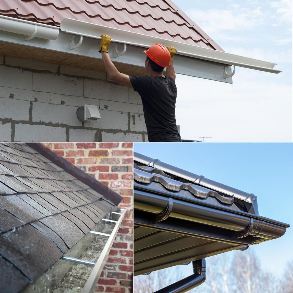 28 Pack Hide Gutter Hangers 5 Inch Portable Sturdy Brackets with Screws Convenient for Gutters Repair Easy Installion