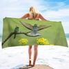 Bird Microfiber Beach Towel Soft Highly Absorbent Decorative Towel Lightweight Compact Beach Accessories for Bathroom Beach Spa