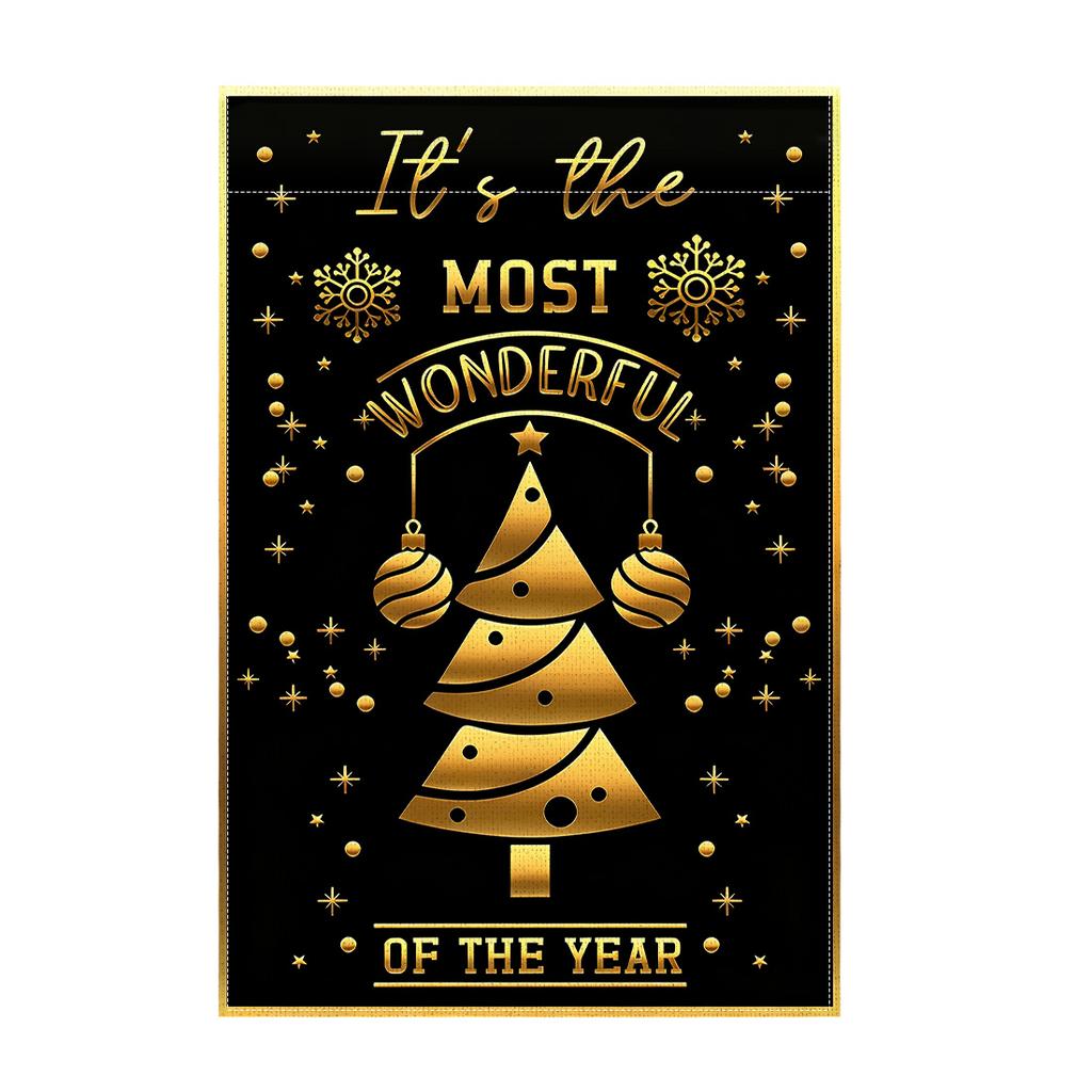 Christmas gingerbread Garden Flag 12x18 Inch Double Sided for Courtyard Outdoor Welcome Flag Decoration (Excluding flagpole)