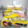 Gru-Mark M-Minions Bedding Set Cartoon Anime Set Adult Kid Bedroom Duvet Cover Sets 3D Print Kawaii Anime Home Textileextile