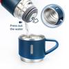2 Extra Cups Insulated Bottle 500ml Sport Flask Portable Coffee Tumbler  For Hot&Cold Drink