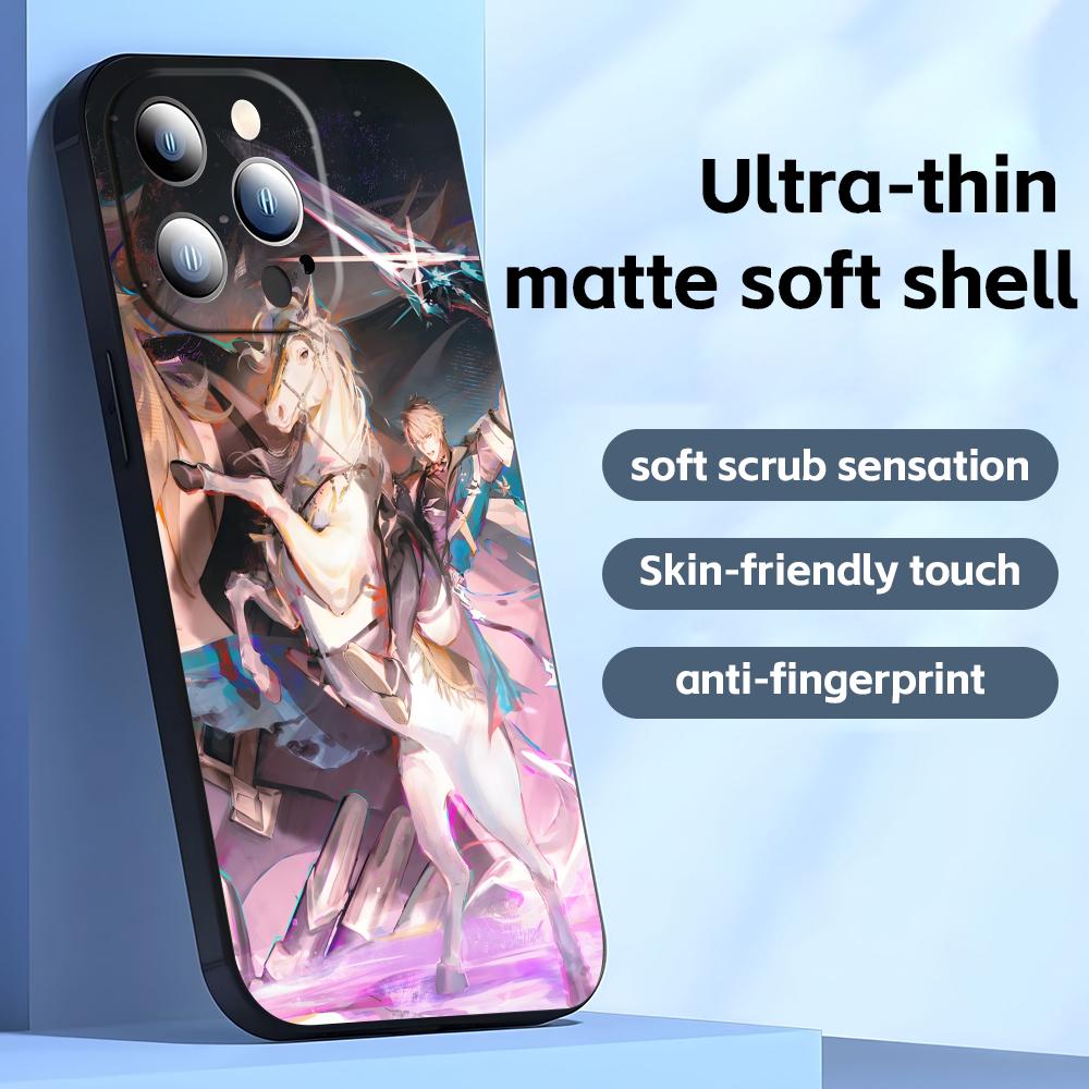 

genshin impact Varka Phone Case For iPhone17 16 16e 15 14 13 12 11 Plus Mini Pro Max Soft black Shockproof Cover iPhone 13 Pro