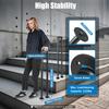 Industrial Matte Black U-Shape Handrail, 50kg Load Galvanized Steel Stair Railing, Wall Mounted Safety Handle for Elderly Kids I