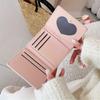 Cute Cartoon Fruit Printed Folding Women's Wallet Korean Style Pu Leather Coin With Clip Hot Pink For Women Wallet Purse Wallet Small Wallet