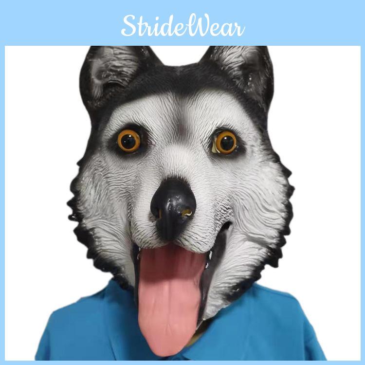 Poodle Funny Wolf Dog Husky Animal Latex Headgear For Christmas And Halloween