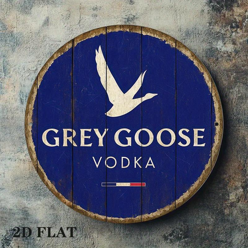 Grey Goose Vodka Vintage Aluminum Sign cm Round French Decor Wall Plaque 20x30cm(7.8x11.8inch)