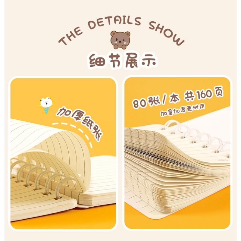 Cute Cartoon Coil Mini Portable Pocket Notebook For Girls Daily Use