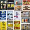 Vintage Beer Metal Tin Signs Wine Alcohol Drinker for Bar Pub Club Man Cave Kitchen Wall Decor Plaque 8x12 Inch