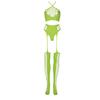 Two-piece bodysuit with crop top and stockings XS/L Ouch! by shots