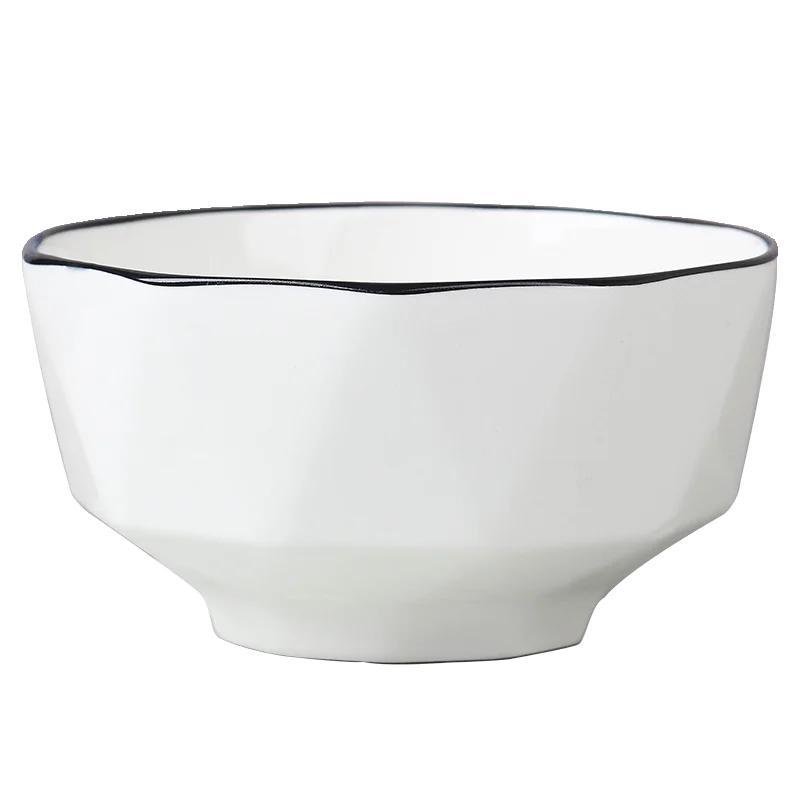 4.5 Inch Simple Rice Bowl Home 2025 New Ceramic Dish Set for Home Copo Stanley Original Miojo Coreano Lamem Comida Macarrão