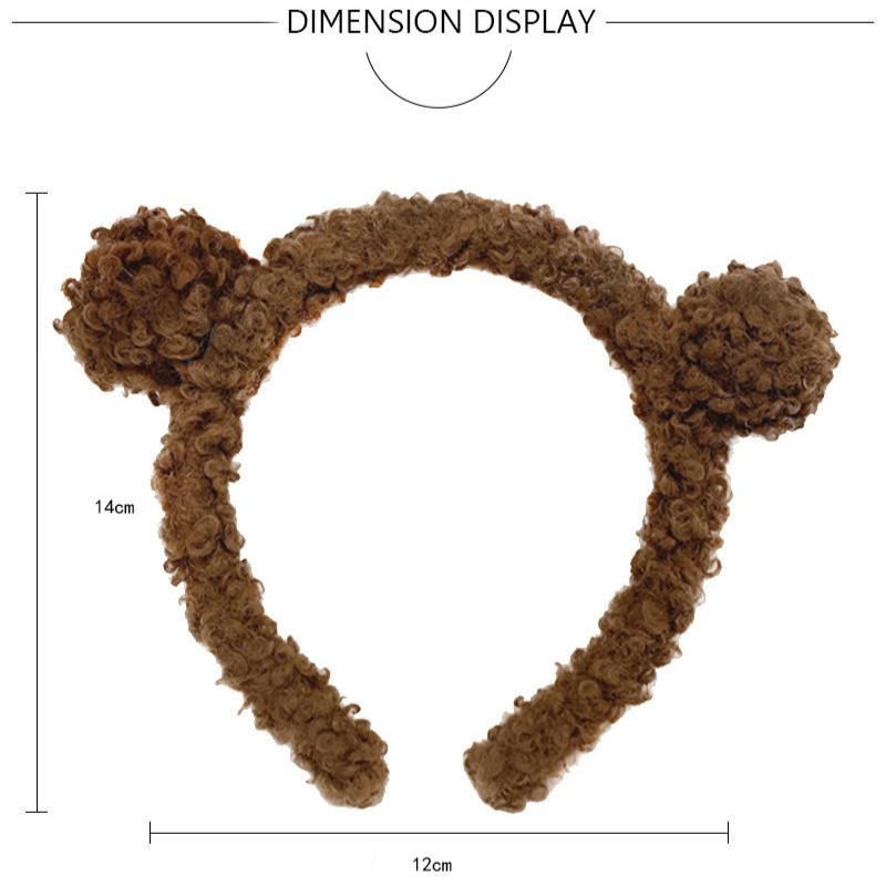 Autumn and Winter New Cute Plush Warm Bear Ear Band