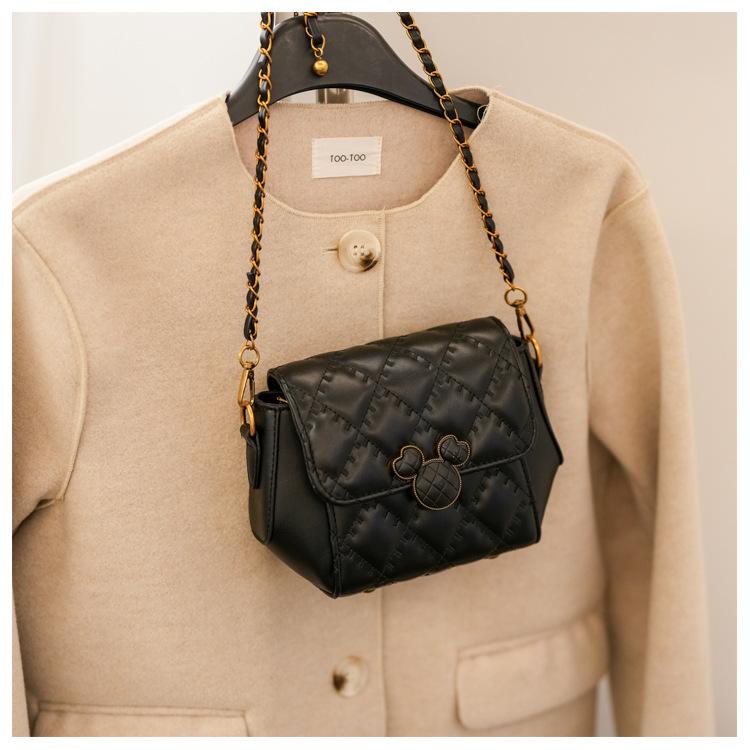 High-end Fashion Bag Women's 2023 New Autumn and Winter Niche Light Luxury Diamond Chain Bag Single Shoulder Oblique Span Small Square Bag