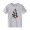 Fashion Skeleton Rose Printed Street Tshirt Short Sleeve Round Neck Casual Versatile Womens Tshirt