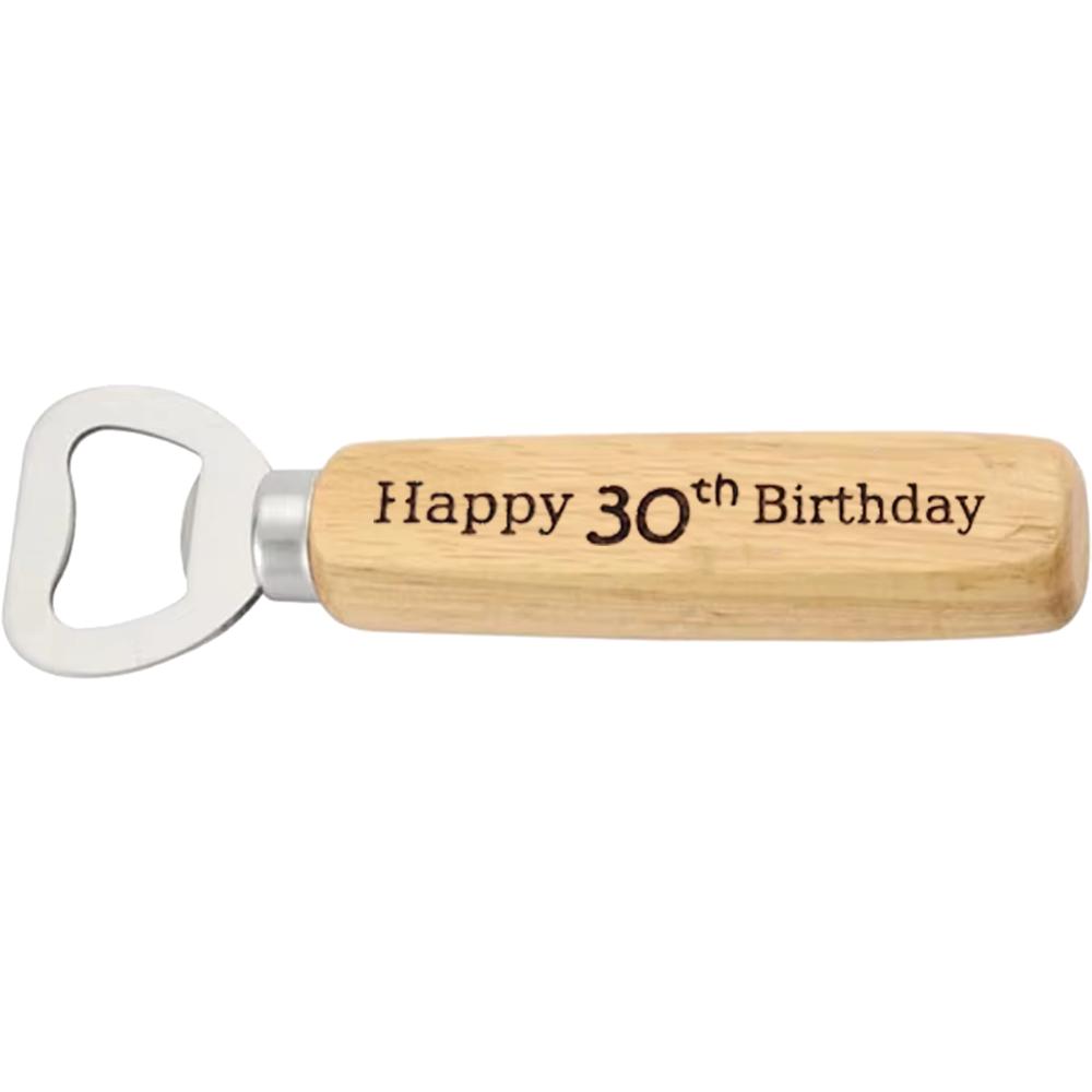 Birthday Bottle Opener 18th 21st 30th 40th 50th 60th Wood Beer Bottle Opener Fathers Day Birthday Party Gift Home Table Decorate