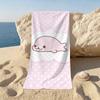 Cute cartoon M-Mamegoma Beach Towel For Beaches Yoga Studios Gyms Hot Springs Swimming Pools And Picnics