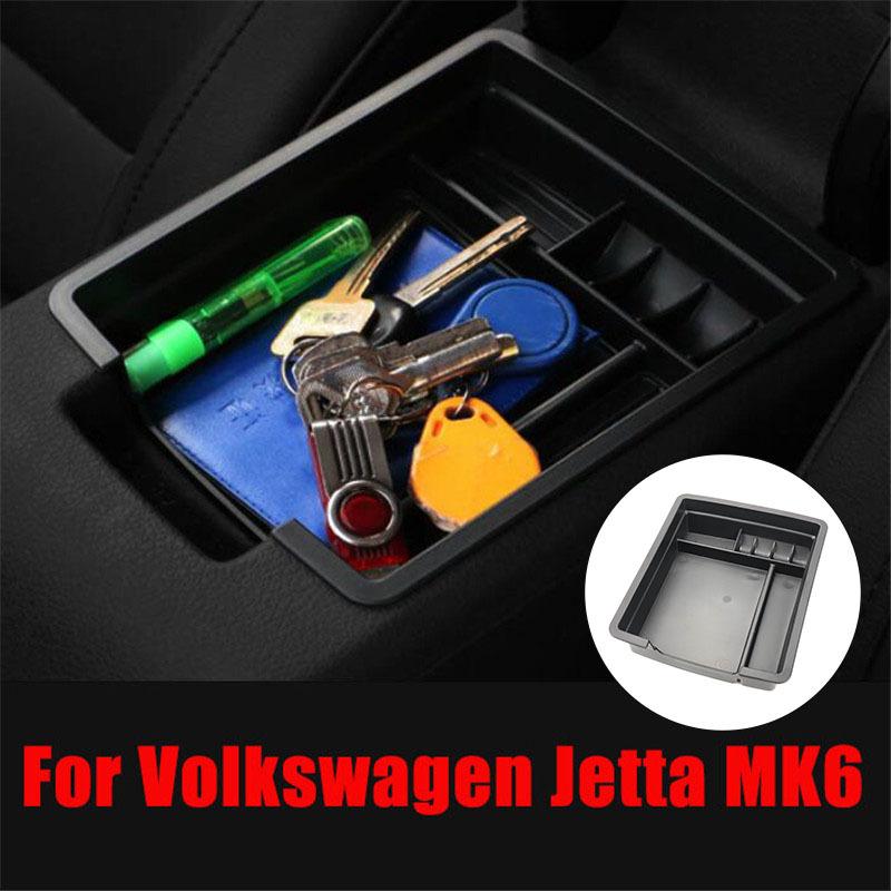 Car Armrest Storage Box For Volkswagen T-Cross T-ROC Golf Sportsvan SV Jetta MK6 GTI MK6 R20/Golf 6 Scirocco Teramont Atlas