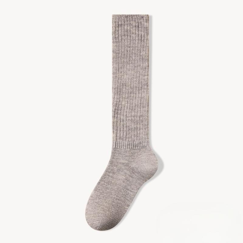 Grey Pile Socks - Trendy, Simple, Warm Long Socks for Autumn and Winter, with Added Padding and Thickened Design for A Comfortable Fit on The Feet.