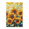 Zweiseitige Gartenflagge mit Sonnenblumen- und Kürbisdruck für saisonale Außendekoration 45 x 30 Zentimeter Geeignet für die Präsentation im Garten und auf der Terrasse