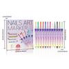 12Pcs Nail Art Pens With Fine Tips Long Lasting Vibrant Colors For Diy Manicure Design Easy To Use For Beginners