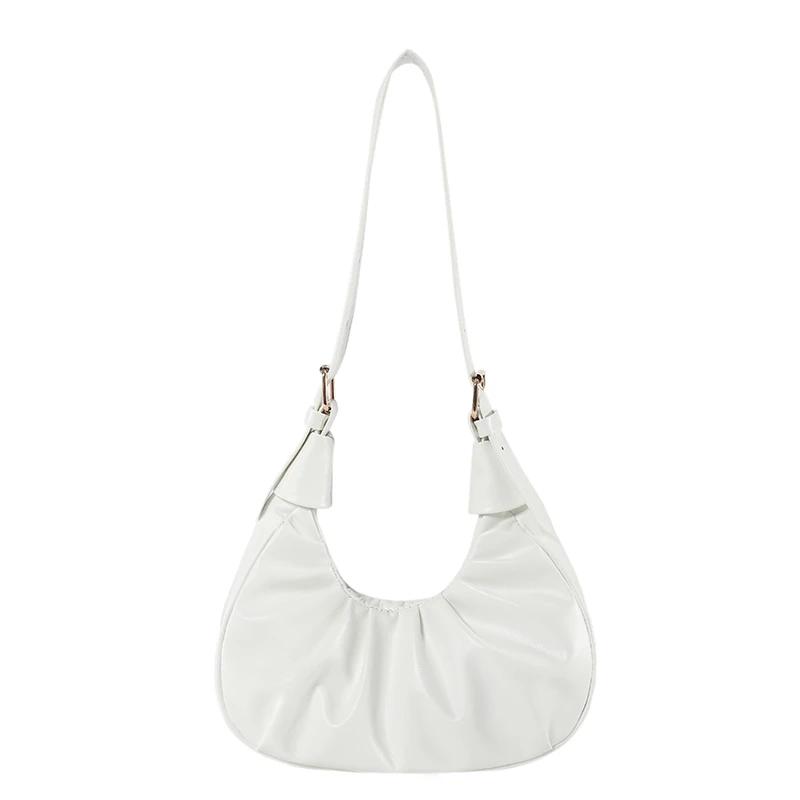 Women's Shoulder Bags with Internal Compartments Monochromatic Zippered PU Bags Stitching Line  New Fashion