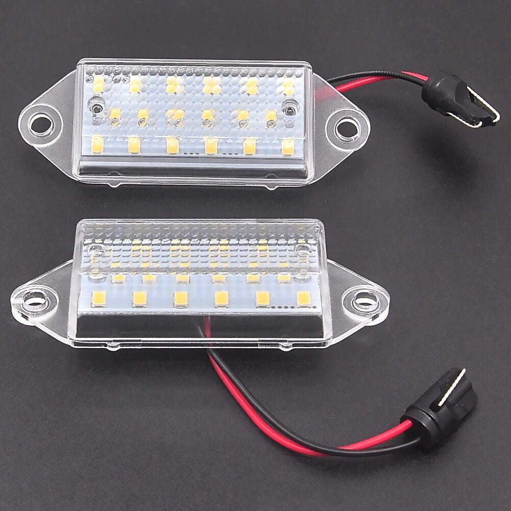 2Pcs LED License Number Plate Light For Mitsubishi 2003-2017 Lancer & 2007-2016 Evo Evolution X Tail Tag Lamps