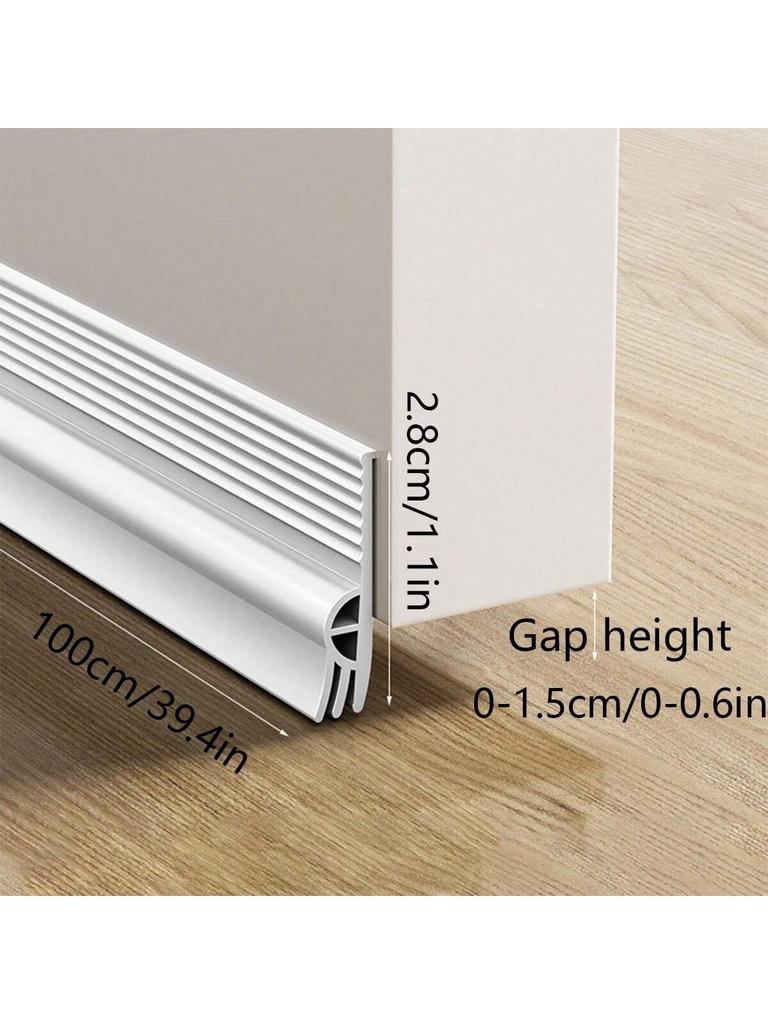 1m TPE Anti-Dust & Noise Reduction Door Bottom Seal, Triple Seal Design, Non-Slip Grooves, Windproof & Soundproof Door Draft