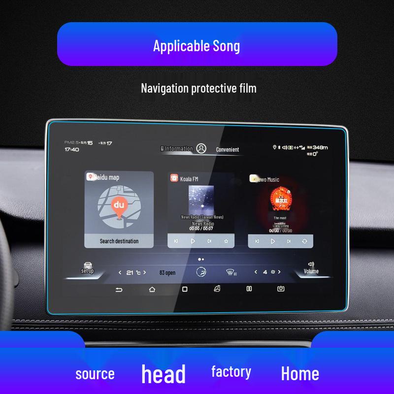 BYD Song MAX New Energy Screen Protector: Tempered Film for Navigation & Instrument Control